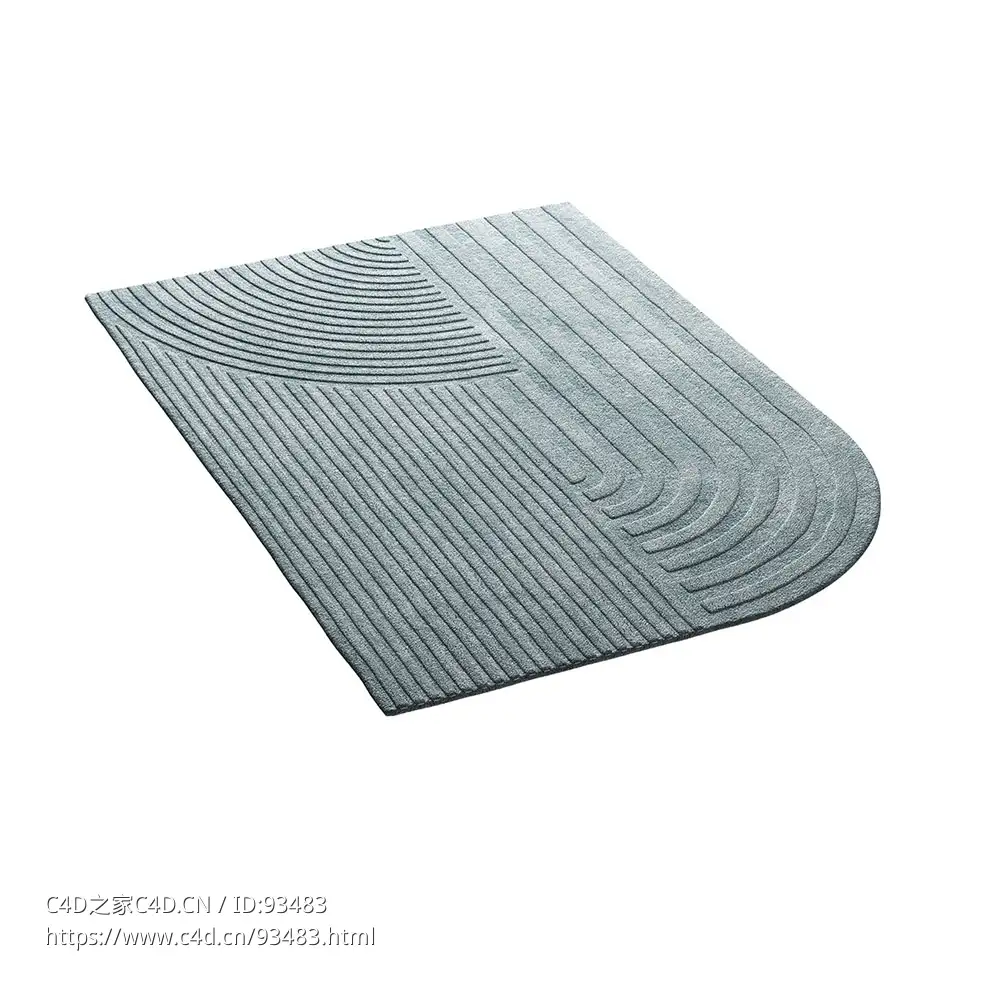 Muuto品牌240尺寸浮雕地毯3D模型素材下载Relevo Rug 240 by Muuto