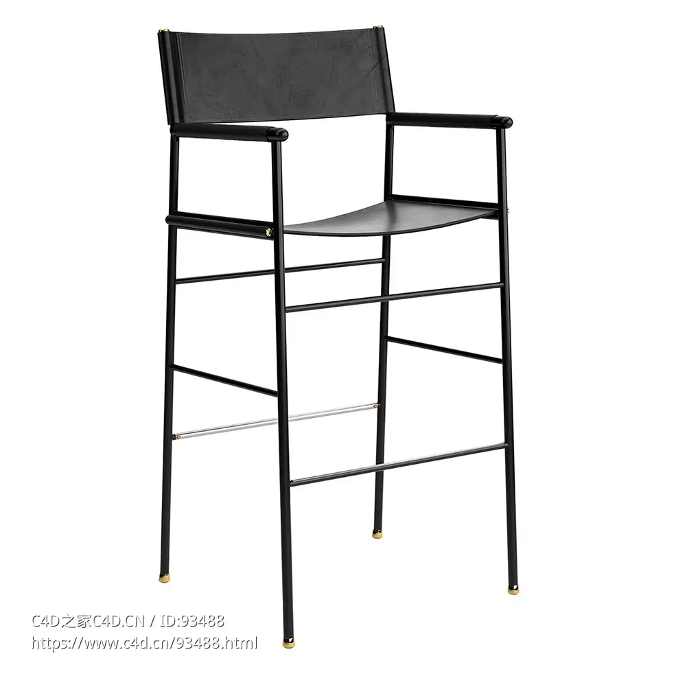 Jover Valls品牌带靠背休憩吧台椅3D模型素材下载Repose Bar Stool with Back by Jover