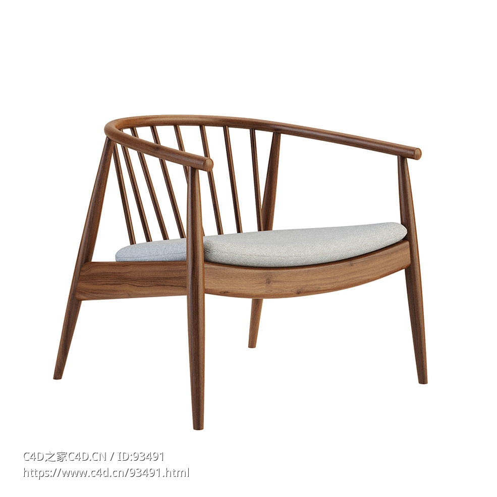 L.Ercolani品牌重现系列软包椅3D模型素材下载Reprise Chair Upholstered by L.Ercolan - C4D之家 - 2463.jpg