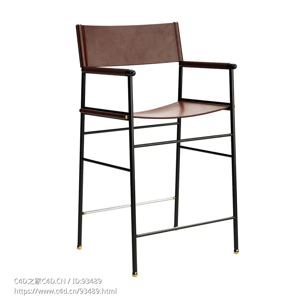 Jover Valls品牌带靠背休憩吧凳3D模型素材下载Repose Counter Stool with Back by Jov