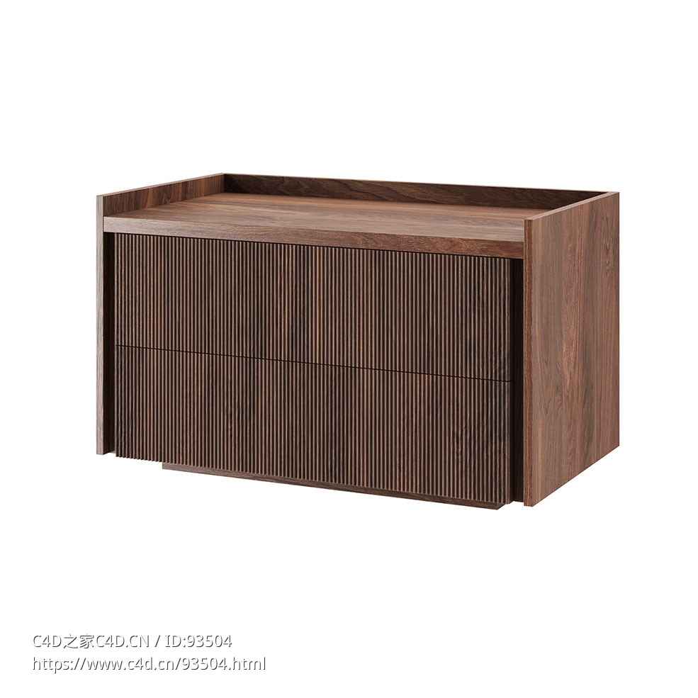 Riva 1920品牌1.2型革新床头柜3D模型素材下载Revo Nightstand Table 1.2 by Riva 1920