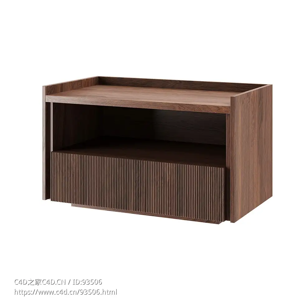 Riva 1920品牌2.2型革新床头柜3D模型素材下载Revo Nightstand Table 2.2 by Riva 1920