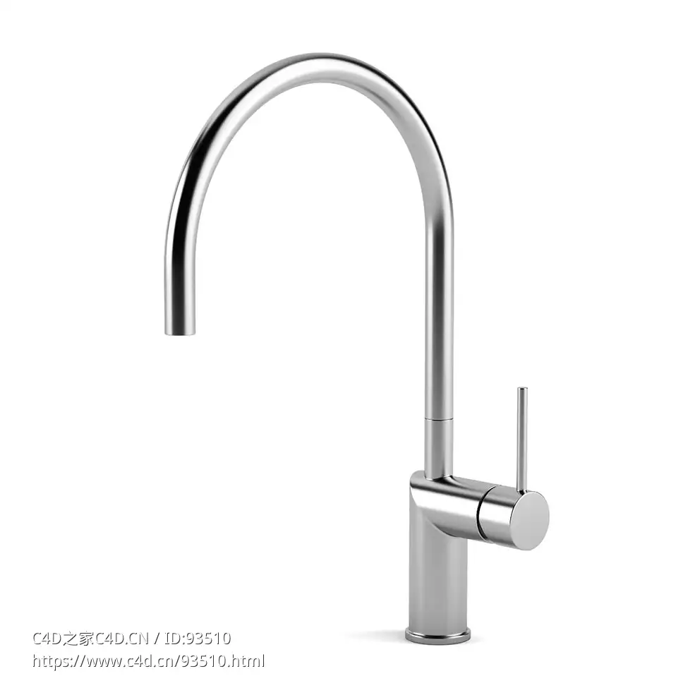 Nivito品牌RH-100节奏系列厨房龙头3D模型素材下载Rhythm Kitchen Faucet RH-100 by Ni