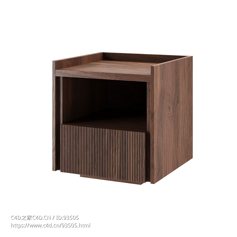 Riva 1920品牌2.1型革新床头柜3D模型素材下载Revo Nightstand Table 2.1 by Riva 1920