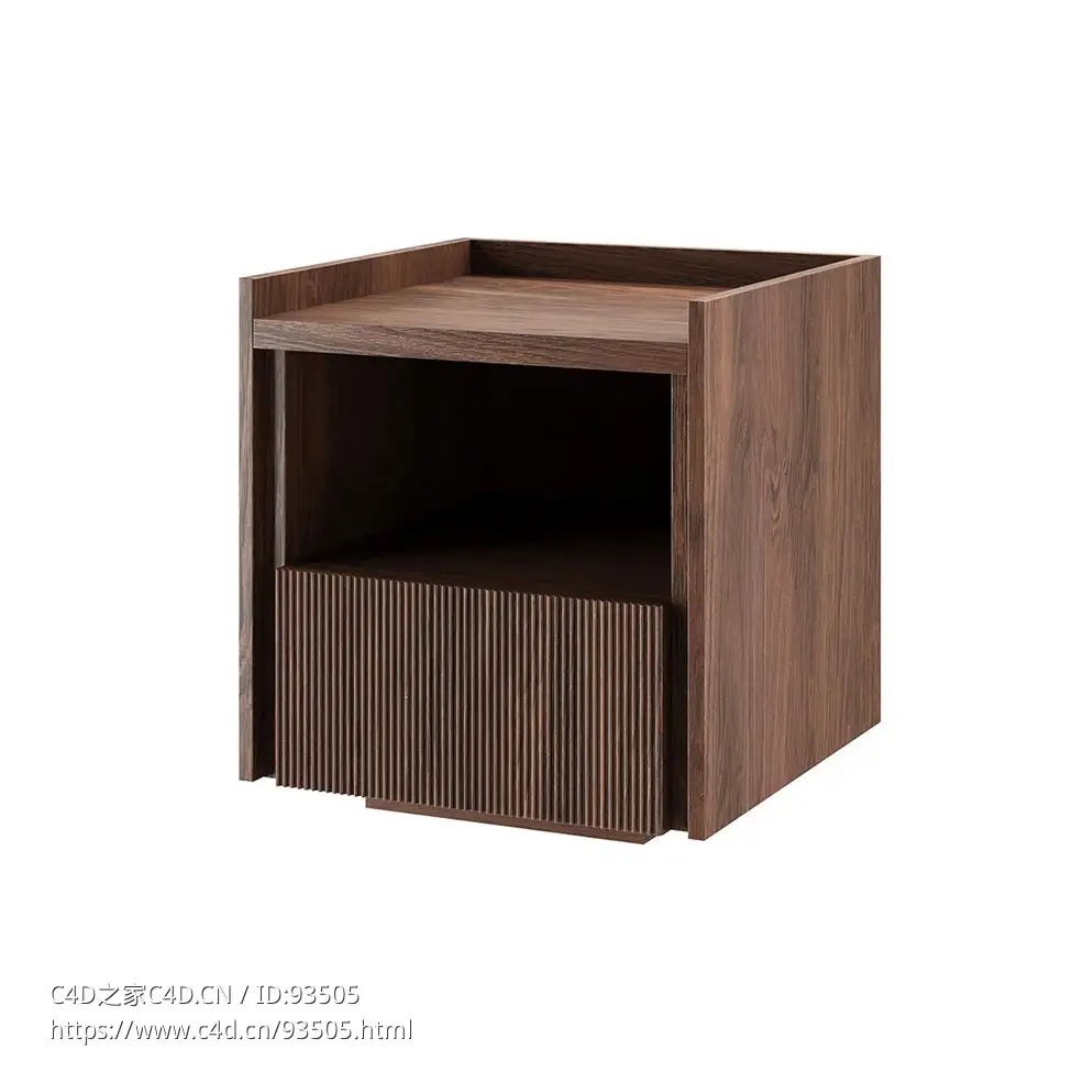 Riva 1920品牌2.1型革新床头柜3D模型素材下载Revo Nightstand Table 2.1 by Riva 1920
