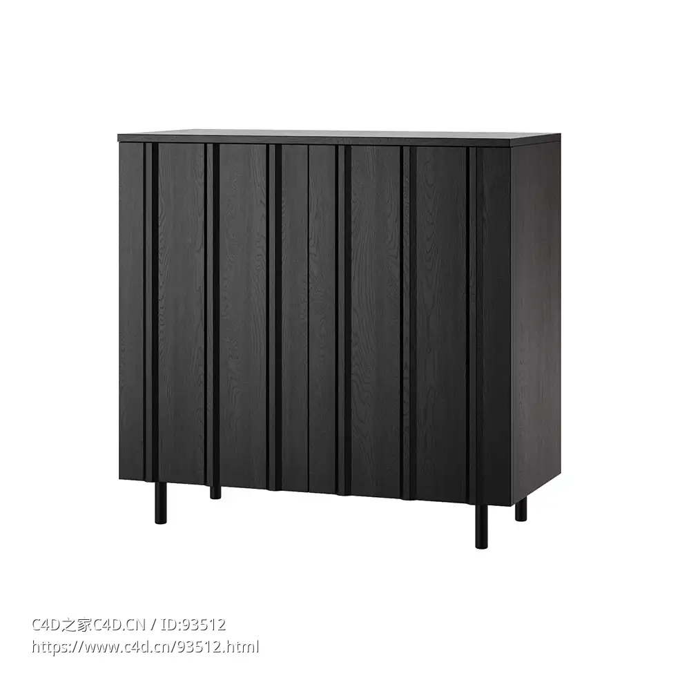 Normann Copenhagen品牌罗纹储物柜3D模型素材下载Rib Cabinet by Normann Copenhagen