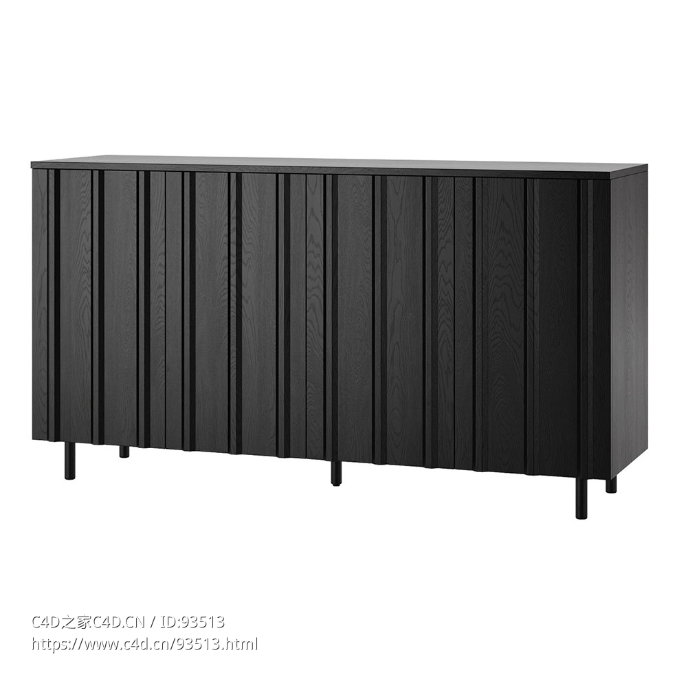 Normann Copenhagen品牌罗纹边柜3D模型素材下载Rib Sideboard by Normann Copenhagen