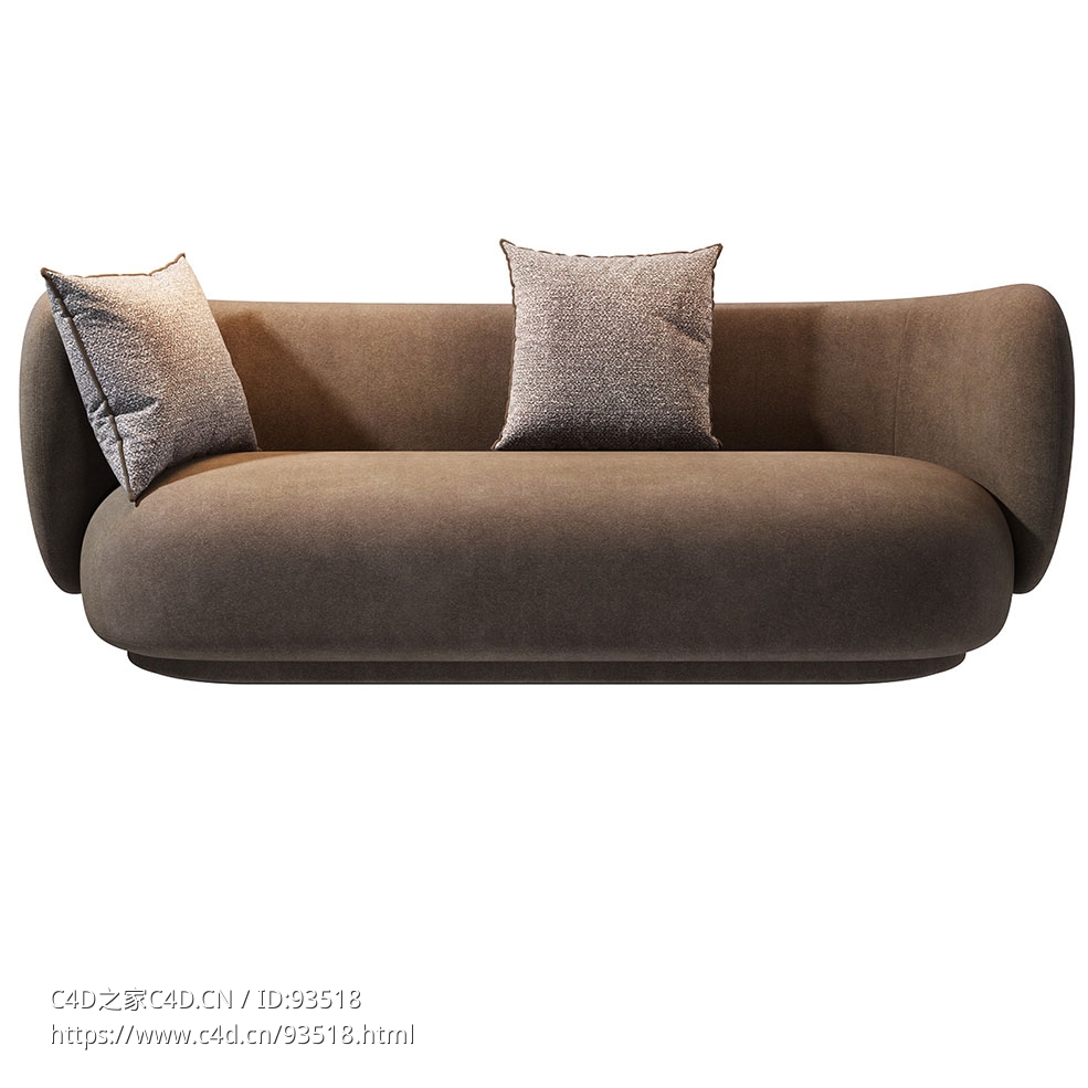 Ferm Living品牌里科三人沙发3D模型素材下载Rico Sofa 3-Seater by Ferm Living