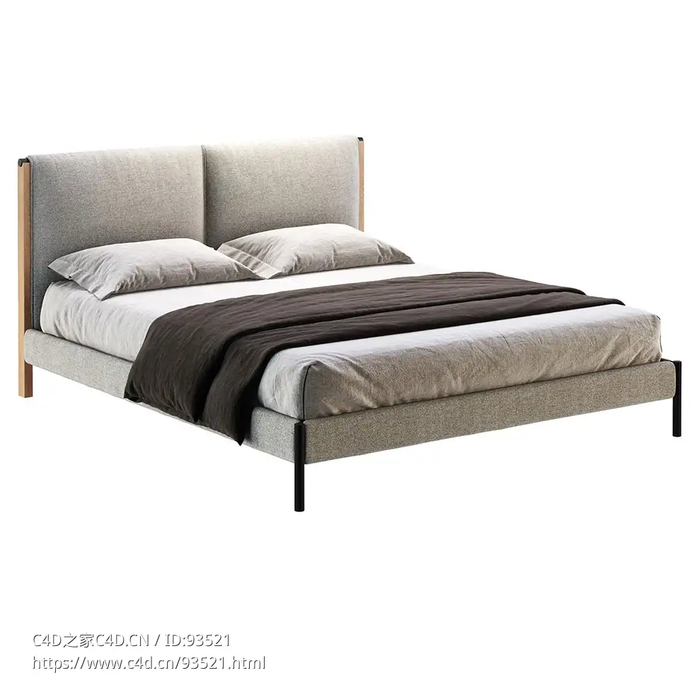 Zanotta品牌1862回忆系列床3D模型素材下载Ricordi 1862 Bed by Zanotta