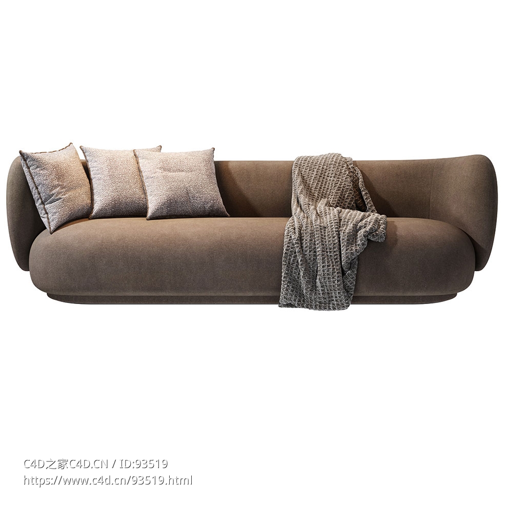 Ferm Living品牌里科四人沙发3D模型素材下载Rico Sofa 4-Seater by Ferm Living
