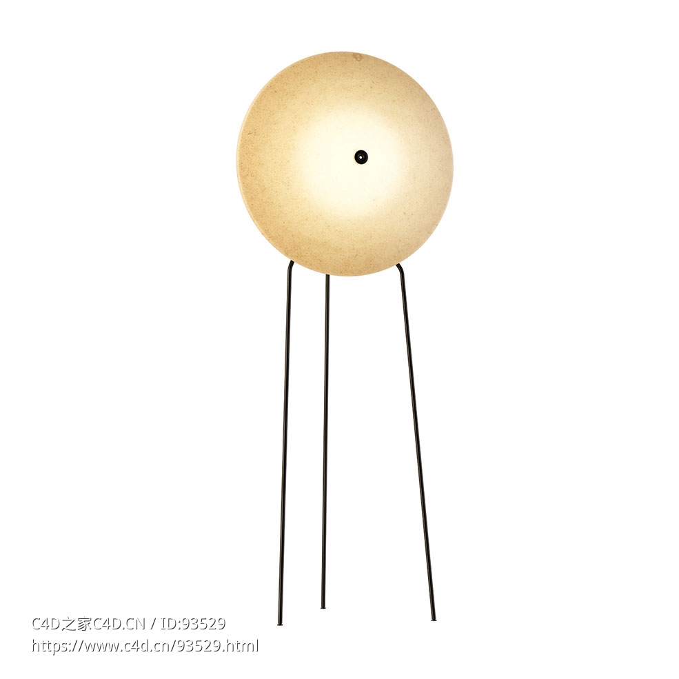 悬浮式立地灯Rificolona落地灯3D模型素材下载Rificolona Floor Lamp by Miniforms