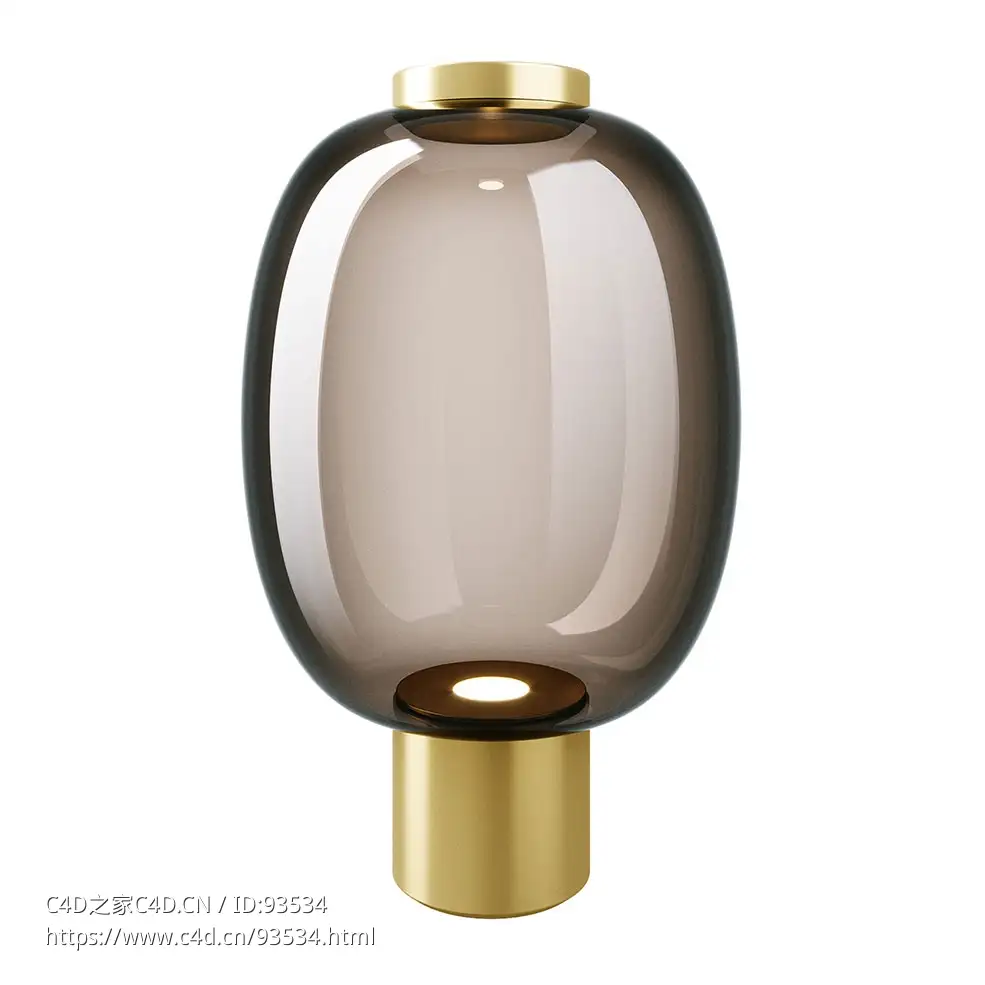 玻璃台灯LT2Riflesso高端玻璃台灯3D模型素材下载Riflesso Glass Table Lamp LT2 by Vi