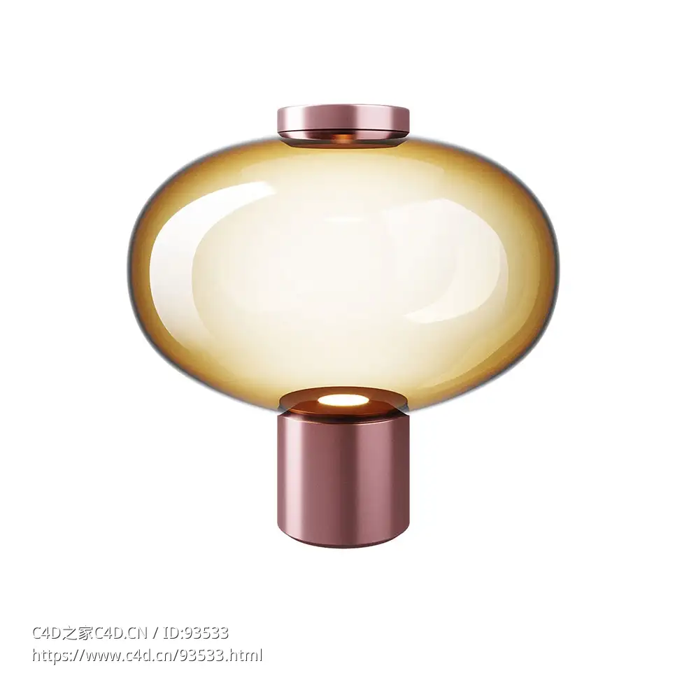 玻璃台灯LT1Riflesso玻璃装饰台灯3D模型素材下载Riflesso Glass Table Lamp LT1 by Vi