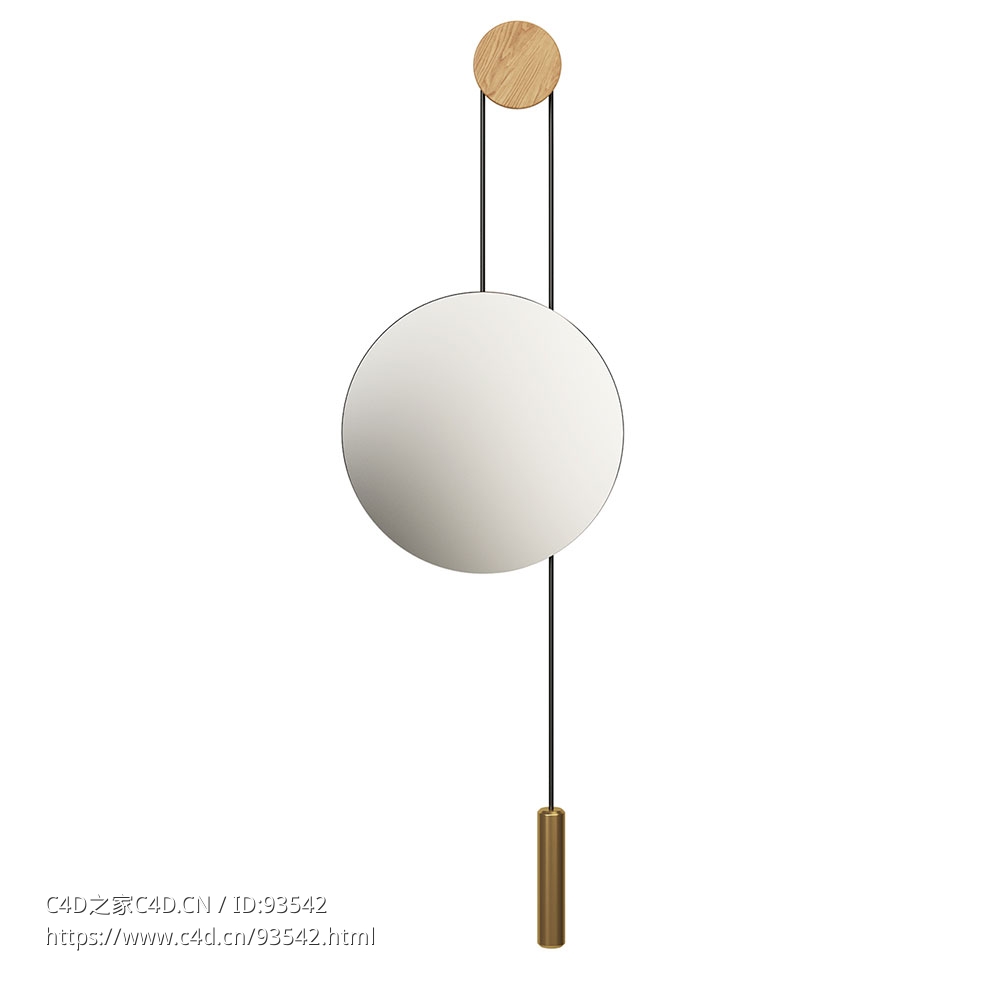 日出壁镜装饰艺术墙面镜3D模型素材下载Rise & Shine Wall Mirror by New Works