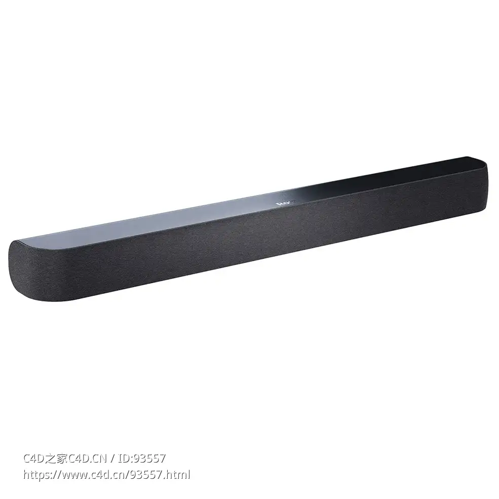 智能音响条家庭影院音响系统3D模型素材下载Roku Smart Soundbar by Roku