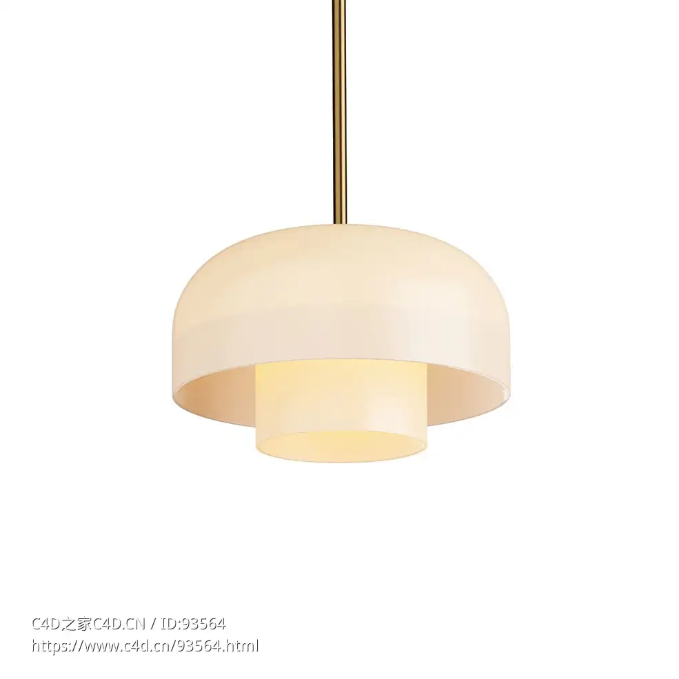 单头大吊灯现代简约吊灯3D模型素材下载Rolo Large Double Down Pendant Light by Arti