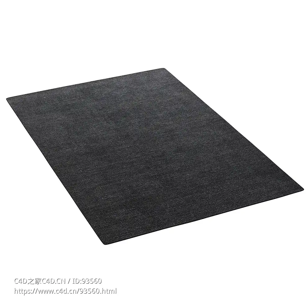炭黑色地毯现代简约地毯3D模型素材下载Rolf Rug Charcoal Black by Fabula Living