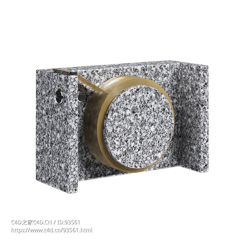 胶带切割器办公文具胶带座3D模型素材下载Roll Tape Dispenser by Aji Project