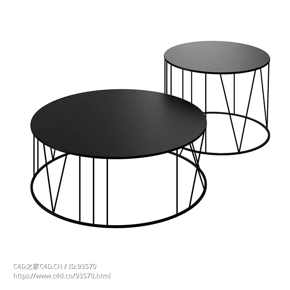 罗马咖啡桌现代茶几组合3D模型素材下载Roma Coffee Tables by Zeus