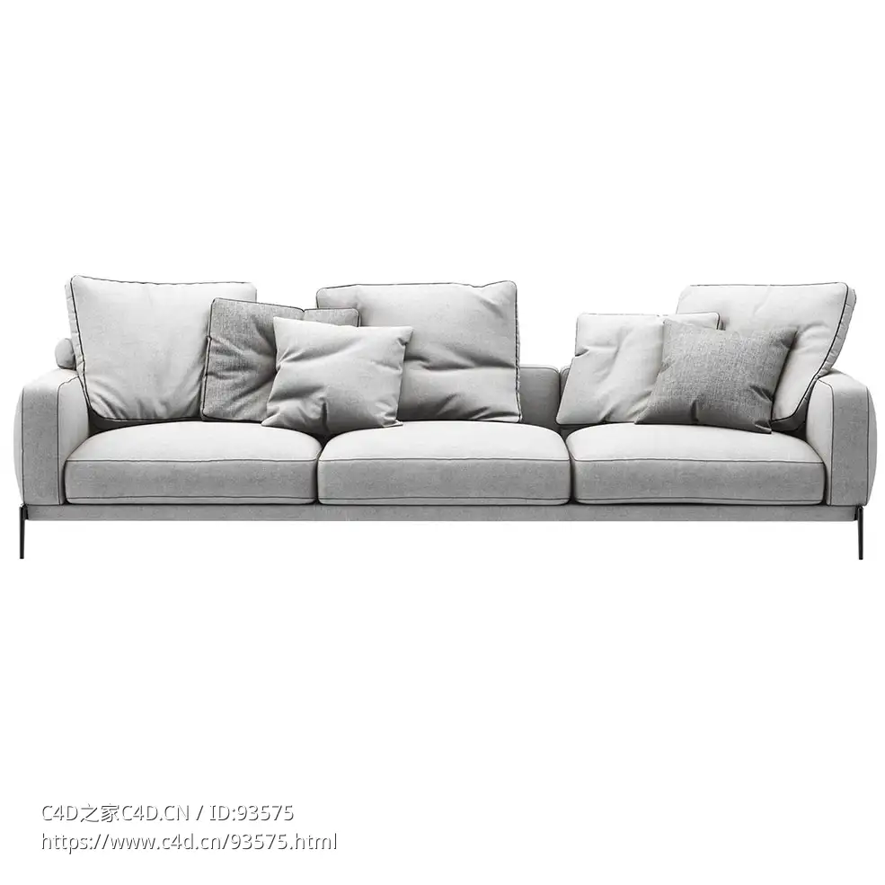 罗密欧沙发豪华客厅沙发3D模型素材下载Romeo Sofa by Flexform
