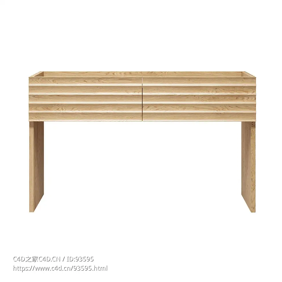 长方形玄关桌现代端景台3D模型素材下载Rows Rectangular Console Table by Moroso