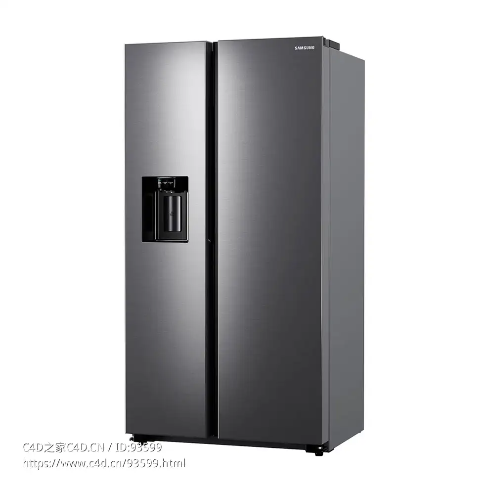 RS5000对开门冰箱大容量冰箱3D模型素材下载RS5000 Side-by-side Fridge Freezer RS64R