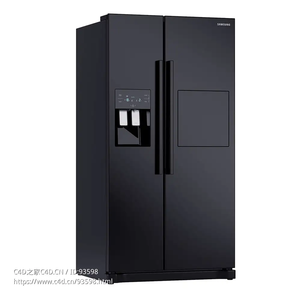 RS3000冰箱家用冰箱3D模型素材下载RS3000 Fridge Freezer by Samsung