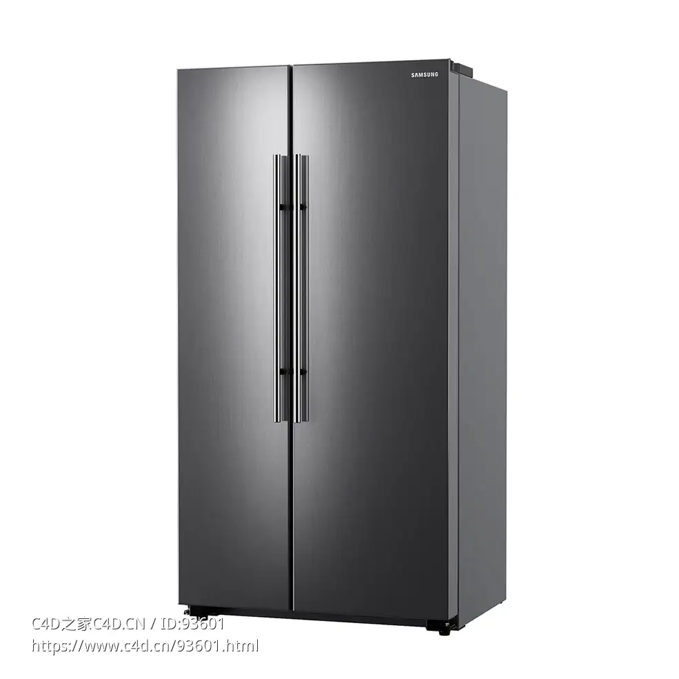 RS8000对开门冰箱RS6KN豪华冰箱3D模型素材下载RS8000 Side-by-side Fridge Freezer RS