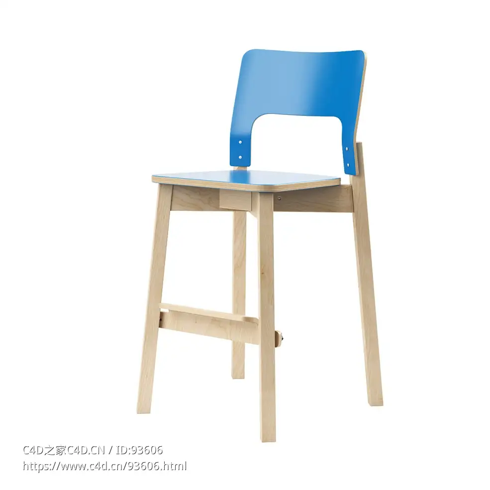 S293H椅子现代餐椅3D模型素材下载S 293 H Chair by Balzar Beskow