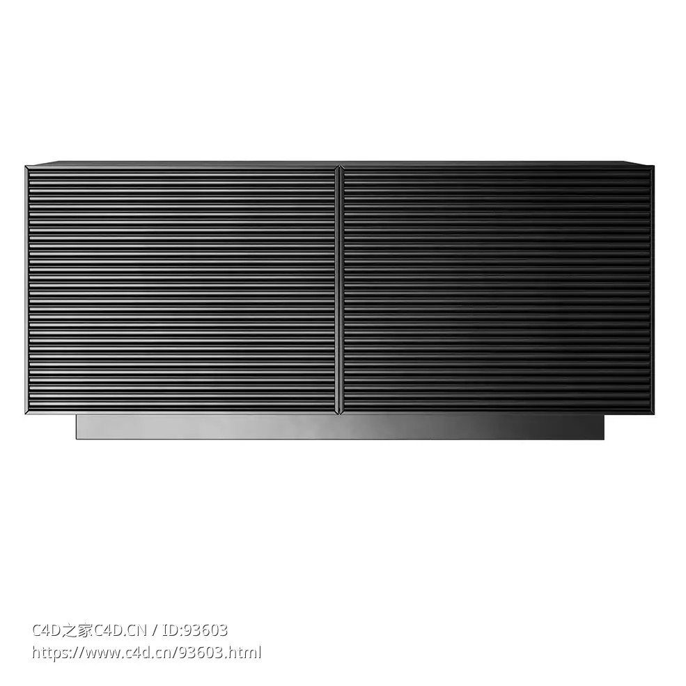 60厘米尺规边柜现代储物柜3D模型素材下载Ruler Sideboard 60 by Bonaldo