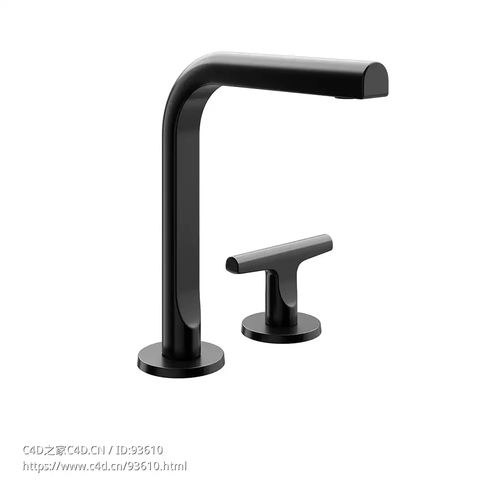 双孔面盆龙头现代卫浴龙头3D模型素材下载Sailing 2-Hole Washbasin Mixer by Fantini