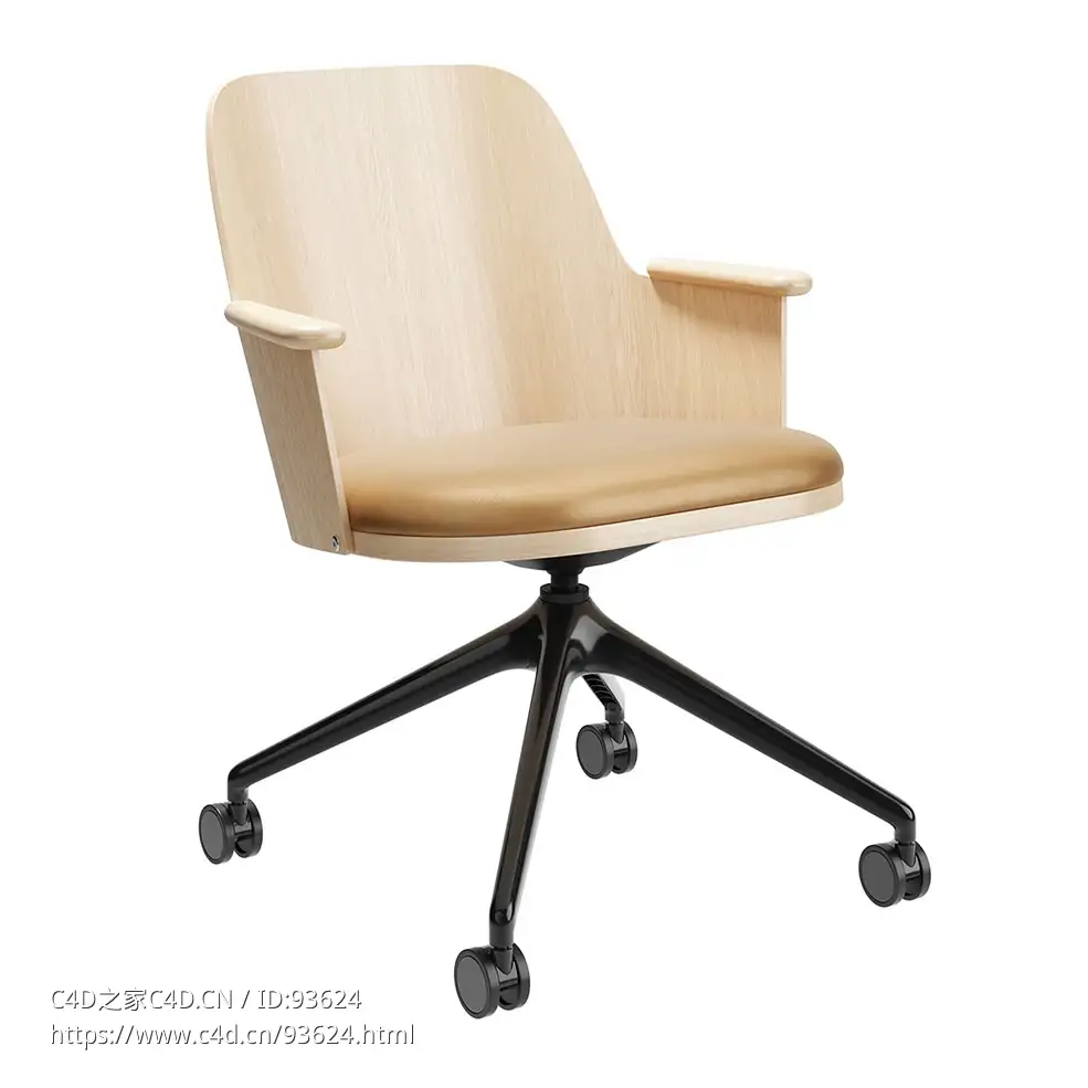 会议椅SAF606p豪华会议椅3D模型素材下载Sander Conference Chair SAF606p by Karl And