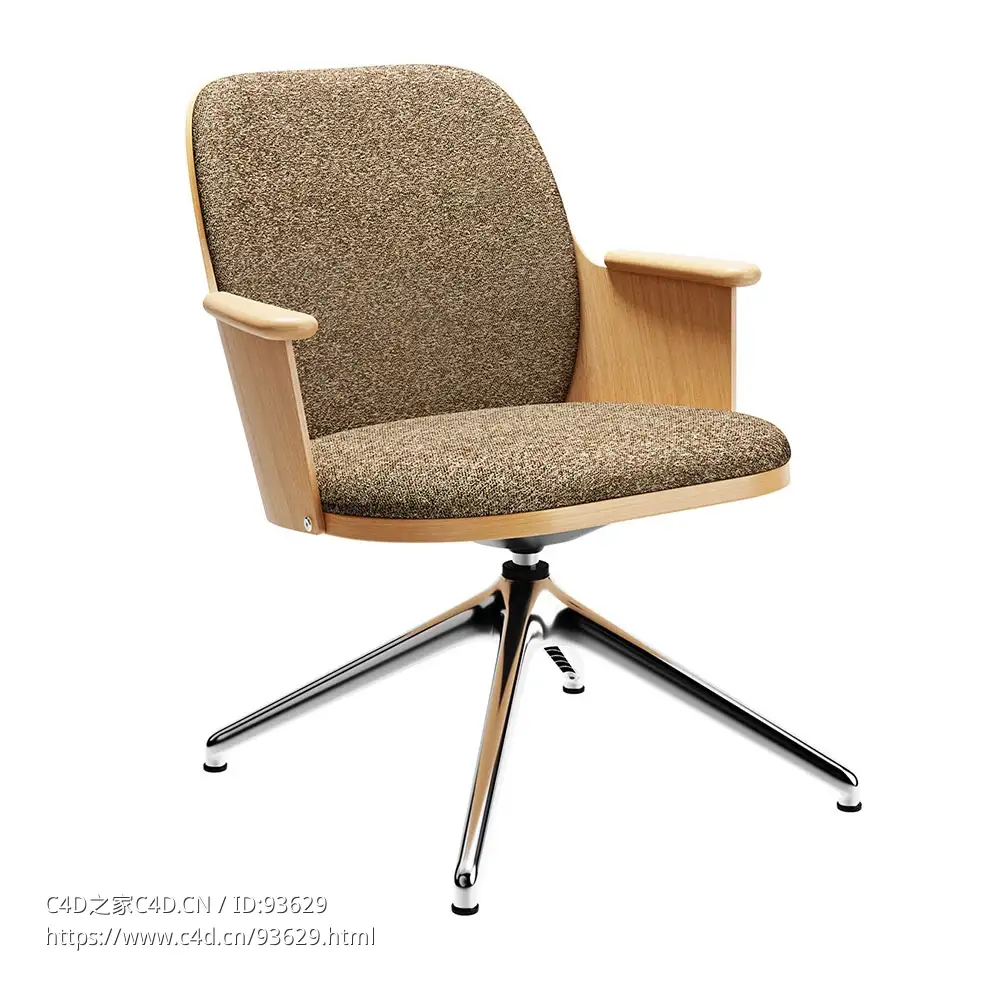 休闲椅Saf211P豪华休闲椅3D模型素材下载Sander Lounge Chair Saf211P by Karl Anderss