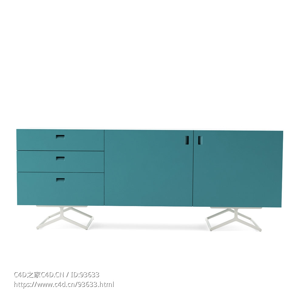 卫星边柜现代收纳柜3D模型素材下载Satellite Sideboard Cabinet by Quodes