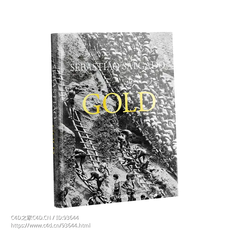 塞巴斯蒂奥·萨尔加多金色摄影集3D模型素材下载Sebastiao Salgado Gold Book by Tasch