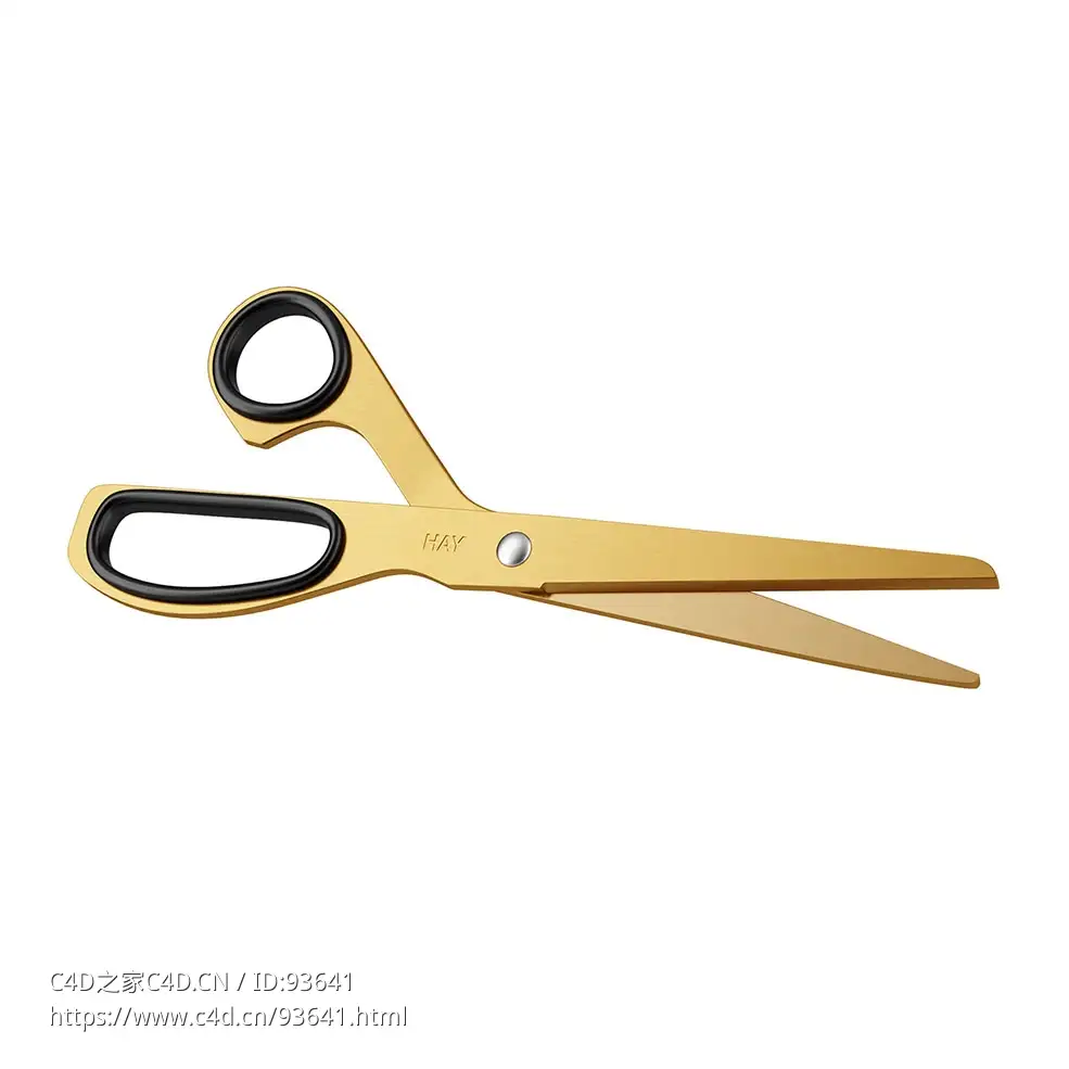 黄铜剪刀3D模型素材下载Scissors Brass by Hay