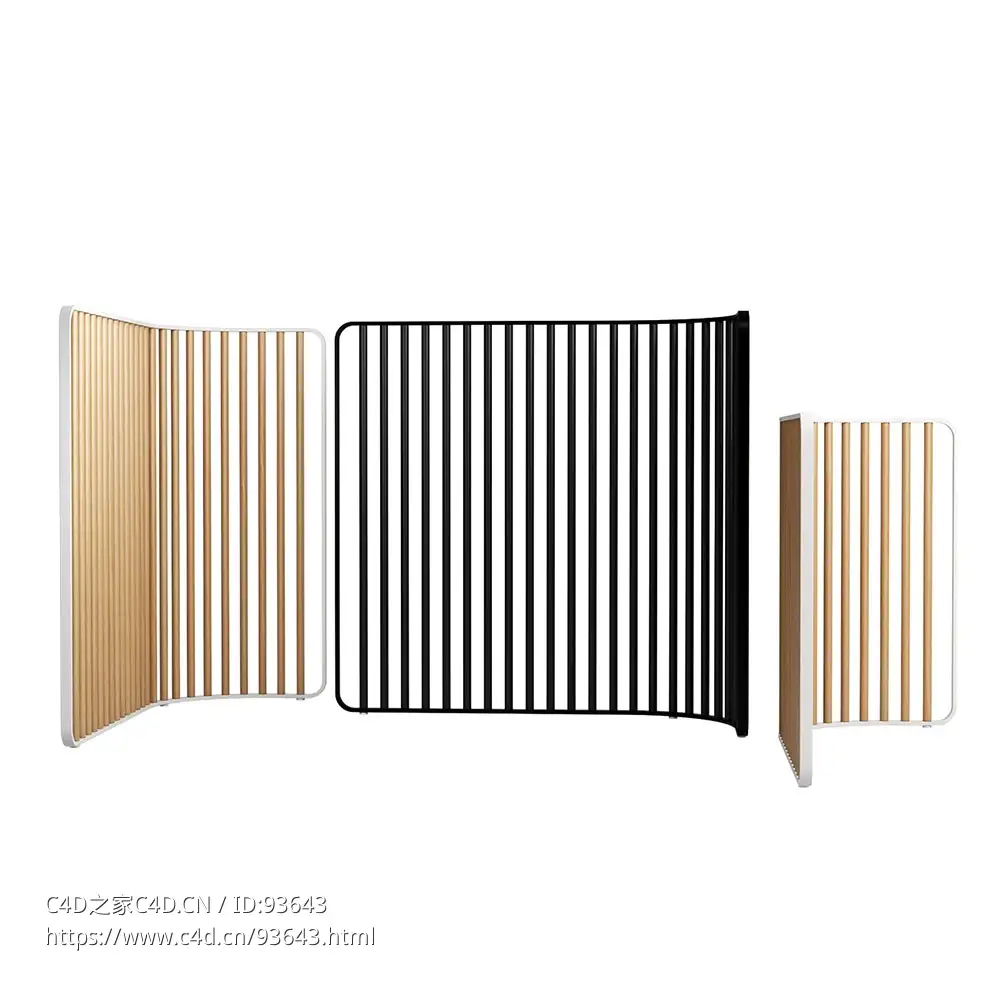 管状屏风隔断3D模型素材下载Screen Tubes Space Divider by Lapalma