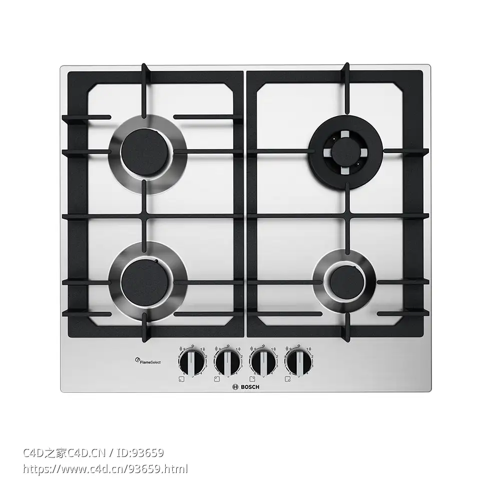 6系列90厘米燃气灶具3D模型素材下载Series 6 Gas Hob 90 cm PCR9A5C90 by Bosch - C4D之家 - 2622.jpg