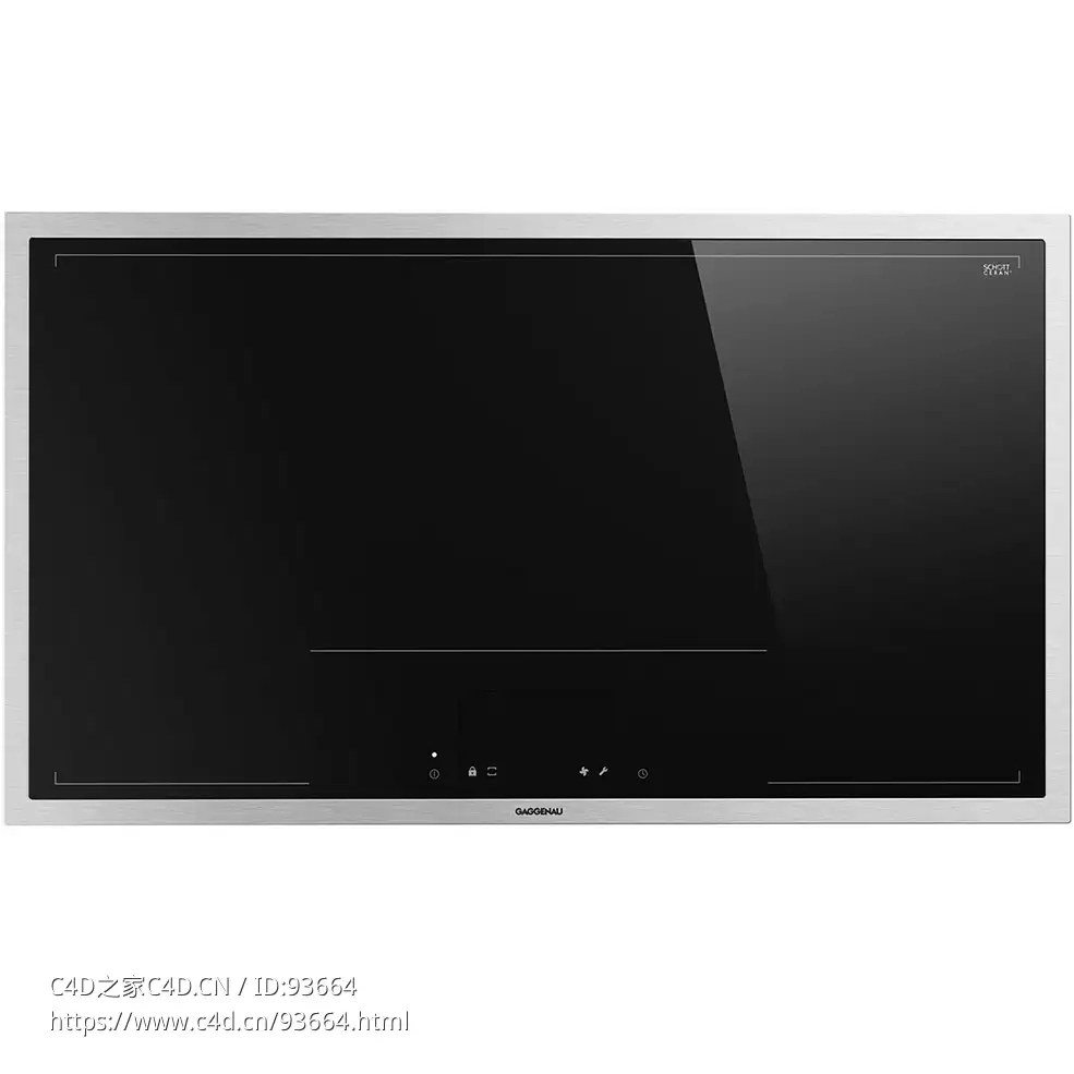 400系列90厘米嵌入式电磁灶3D模型素材下载Series 400 Frame Induction Hob 90 cm by G