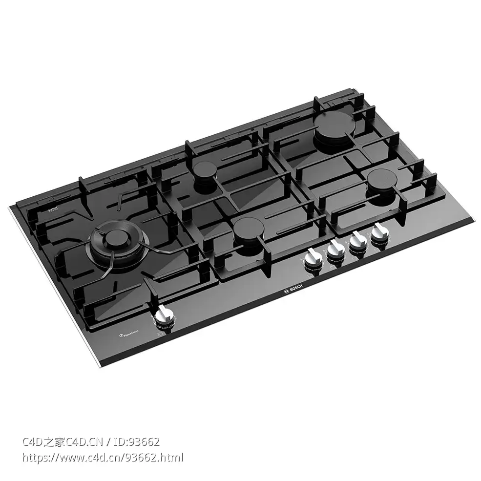 8系列90厘米燃气灶具3D模型素材下载Series 8th Gas Hob 90 cm PRS9A6D70 by Bosch - C4D之家 - 2625.jpg