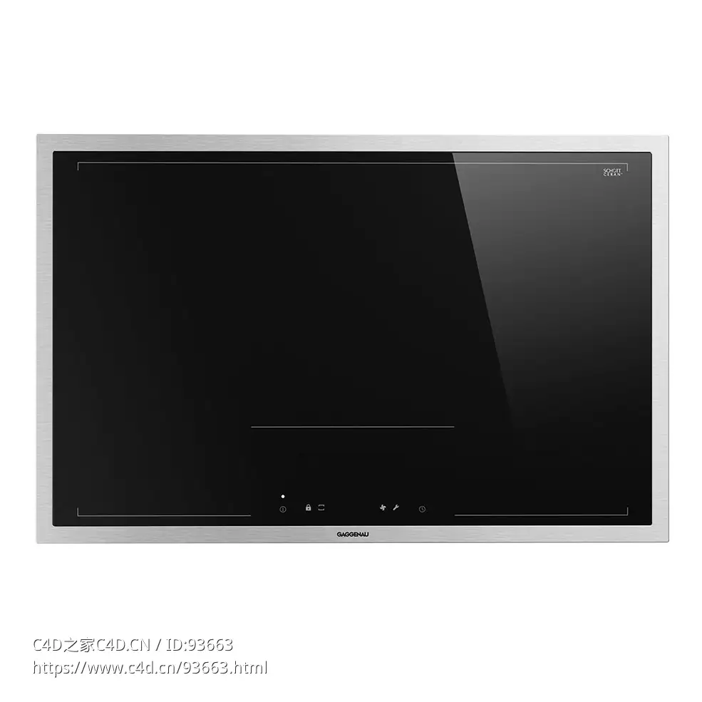 400系列80厘米嵌入式电磁灶3D模型素材下载Series 400 Frame Induction Hob 80 cm