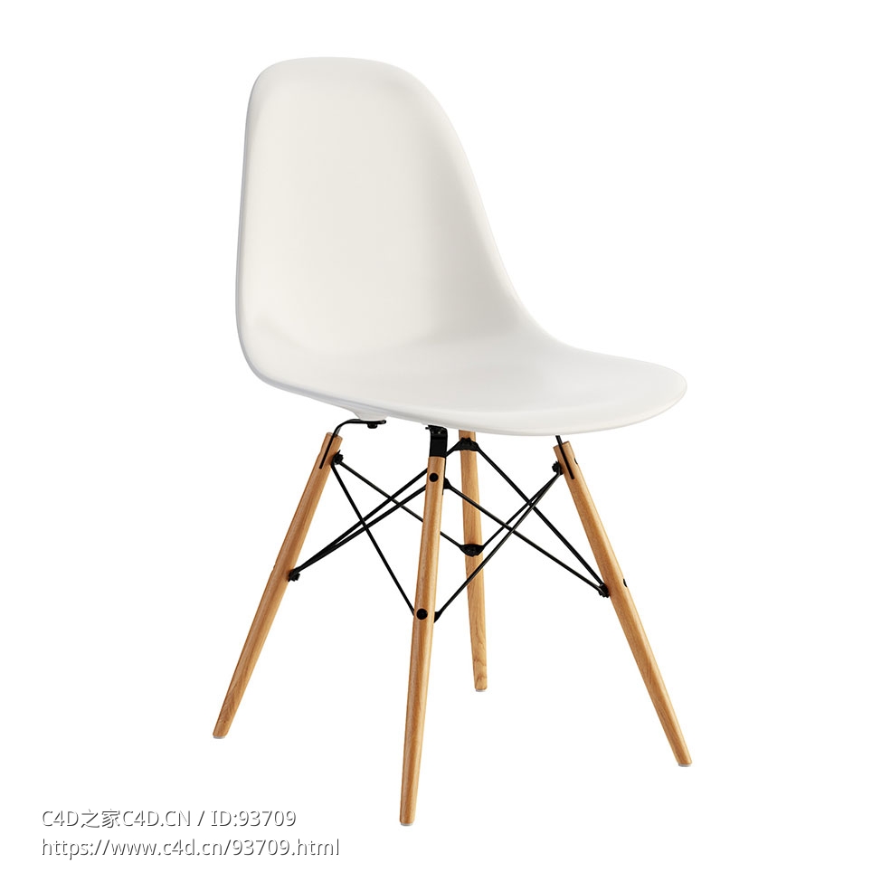 伊姆斯侧椅3D模型素材下载Side Chair by Vitra Eames