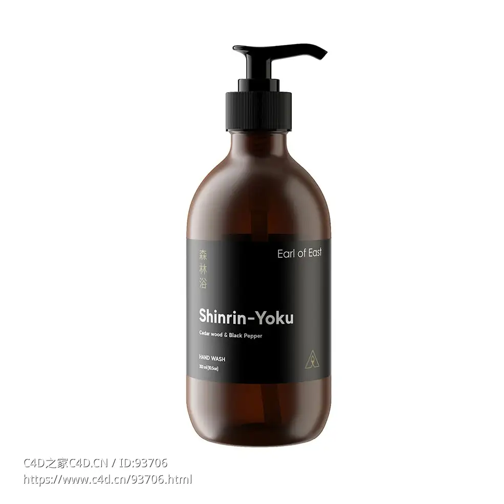 森林浴系列洗手液3D模型素材下载Shinrin-Yoku Hand Wash by Earl of East