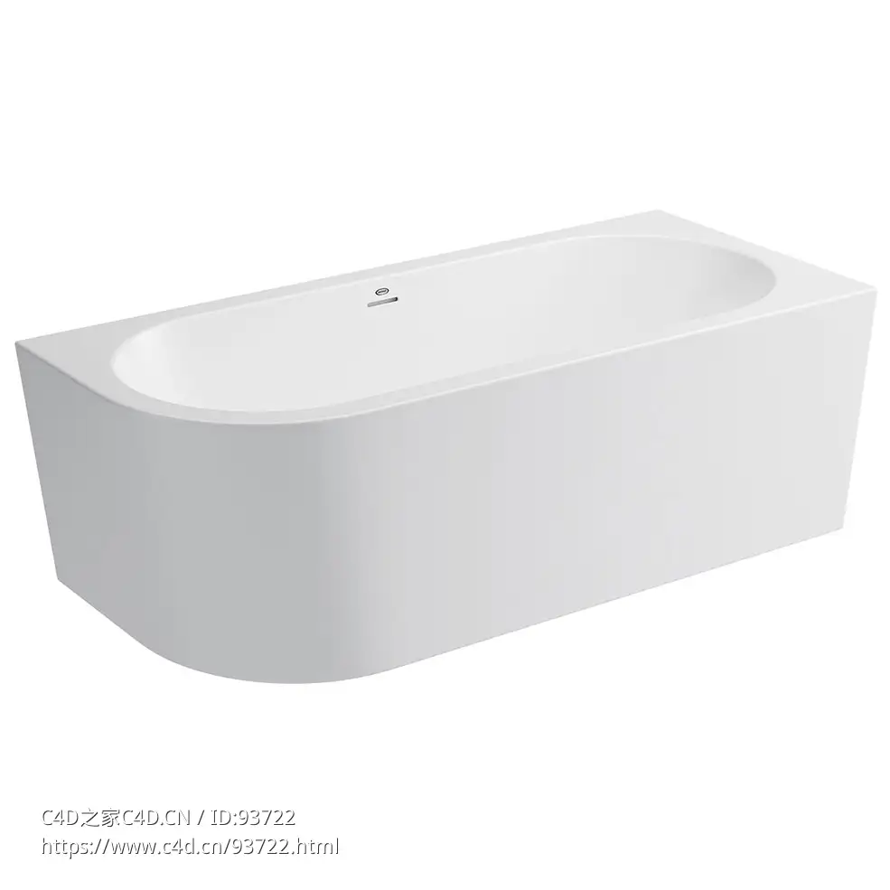 转角浴缸3D模型素材下载Silba Bathtub Corner by Jacuzzi
