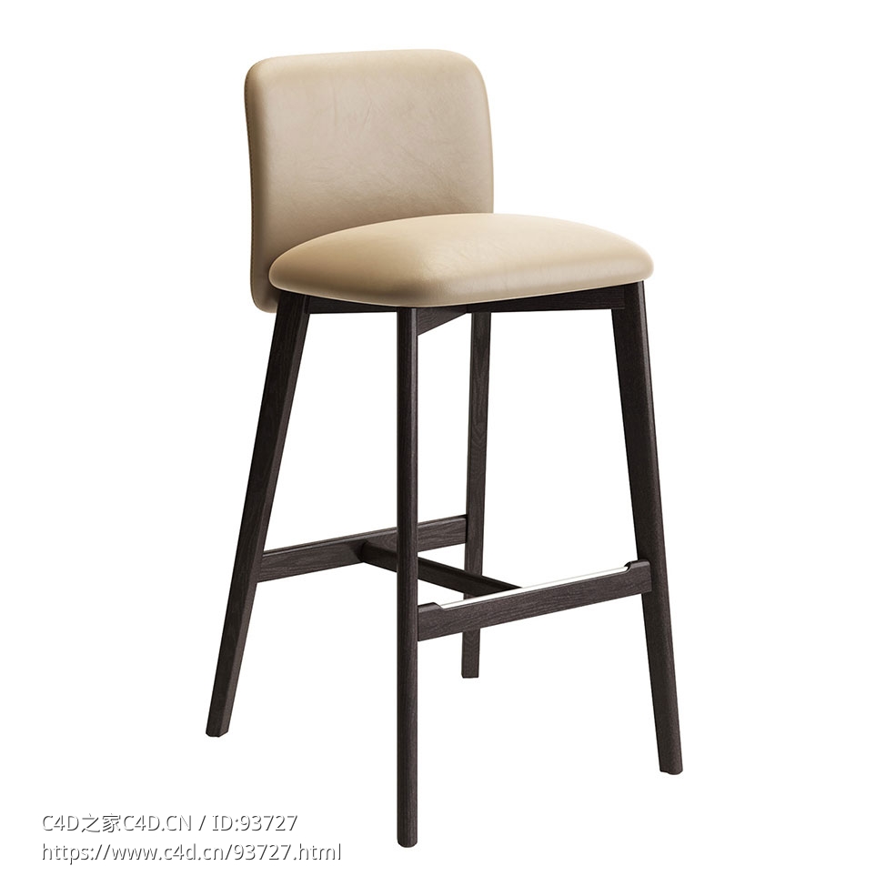 西洛B款吧椅3D模型素材下载Siloe B Bar Stool by Frag