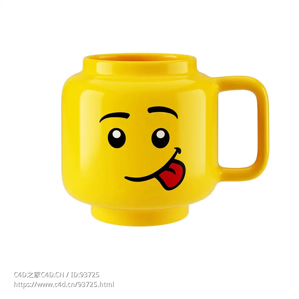 乐高大号陶瓷杯3D模型素材下载Silly Large Ceramic Mug by Lego