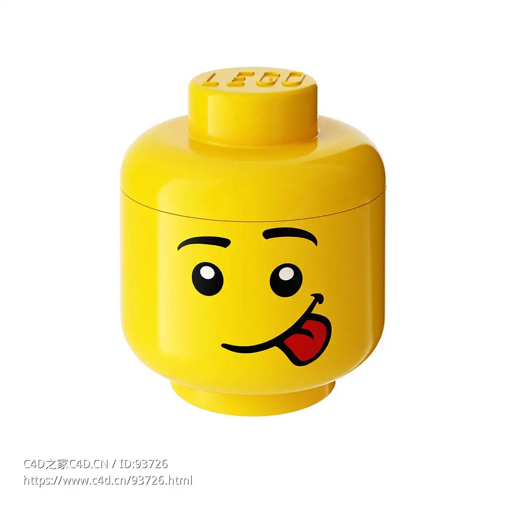 乐高小号储物头像3D模型素材下载Silly Small Storage Head by Lego