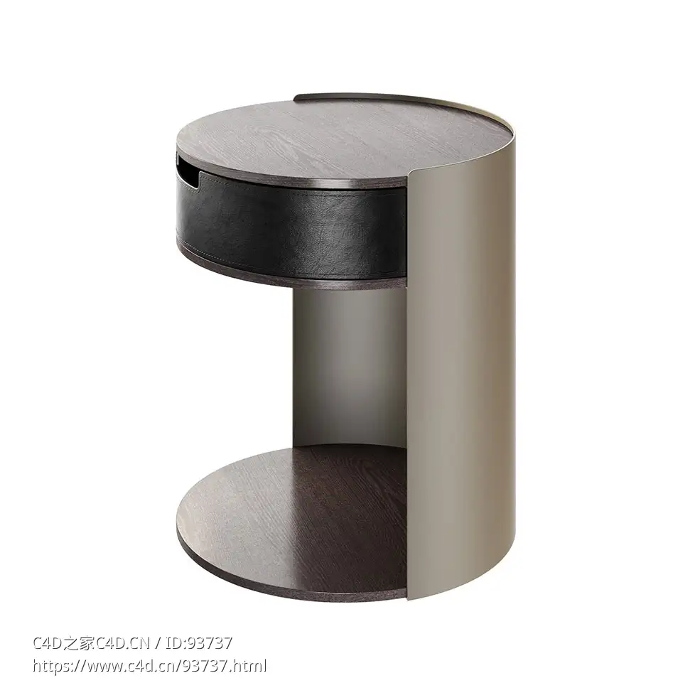 带抽屉床头柜3D模型素材下载Skin Bedside Table with Drawer by Ditre Italia