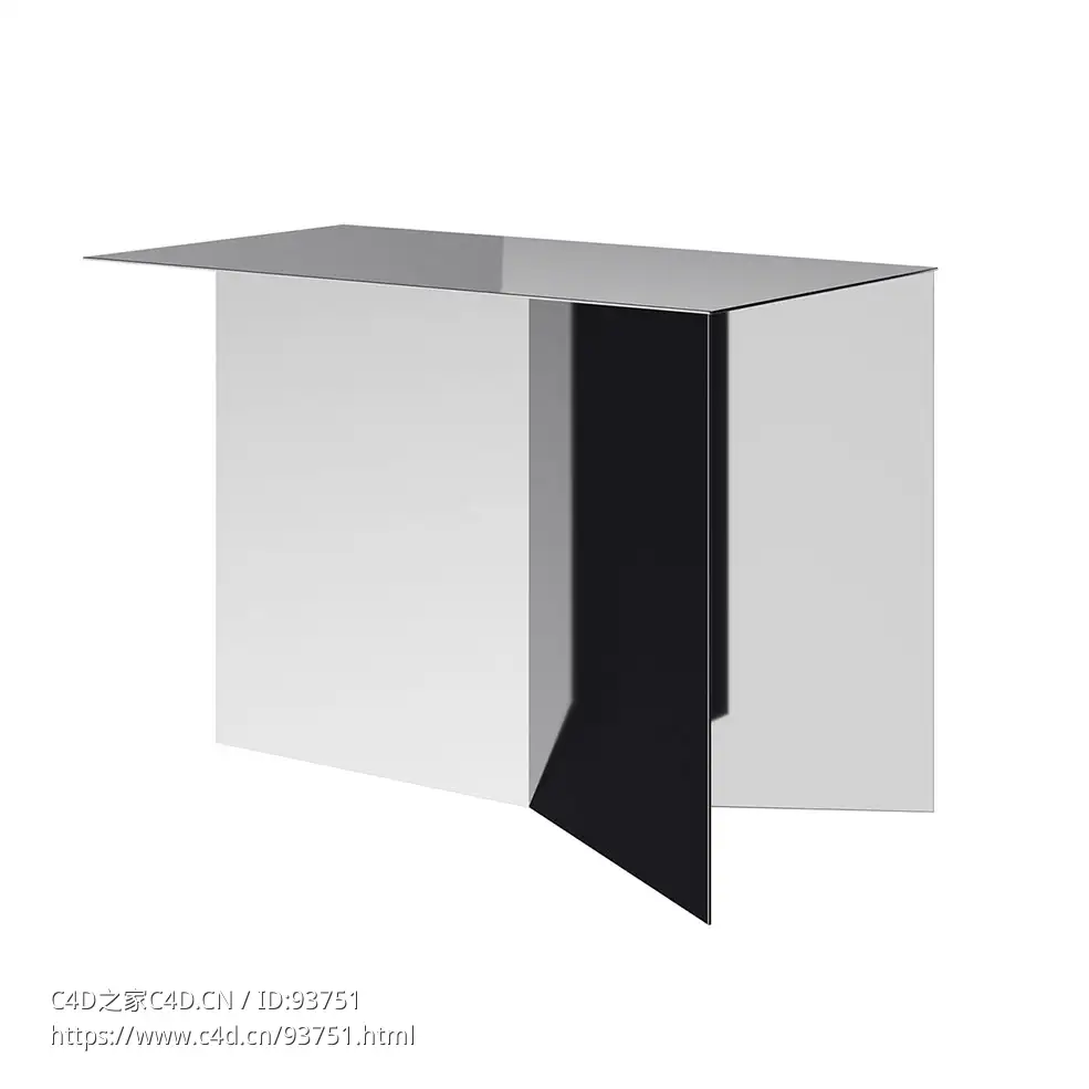 长形开槽咖啡桌3D模型素材下载Slit Coffee Table Oblong by Hay