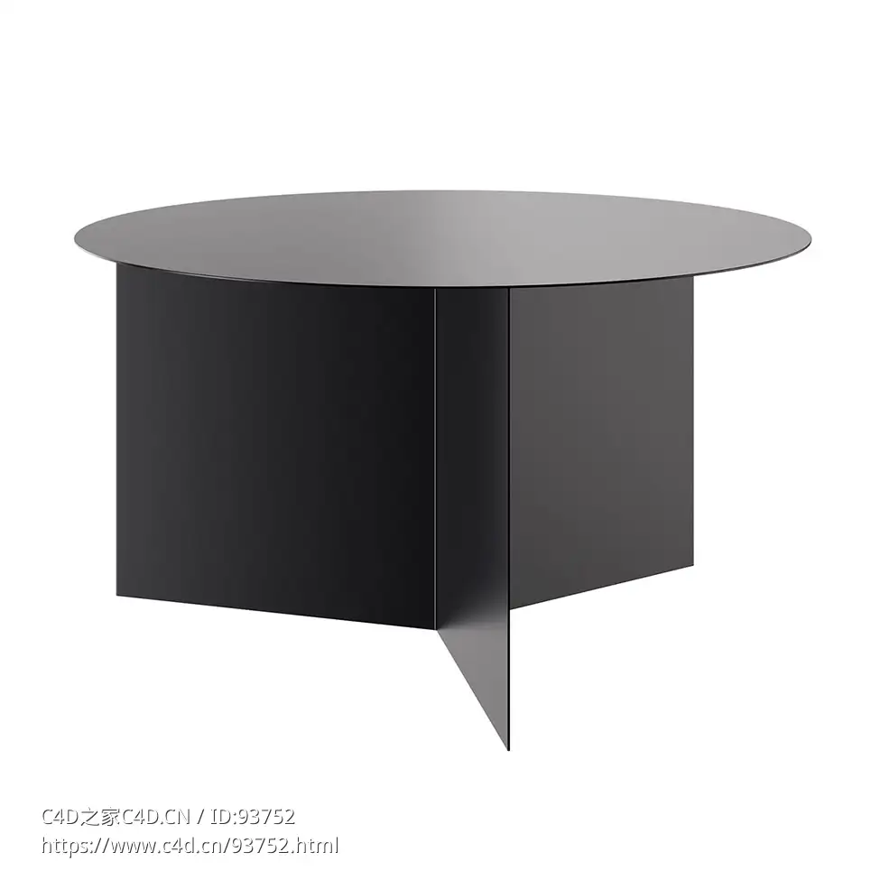 圆形开槽咖啡桌3D模型素材下载Slit Coffee Table Round by Hay